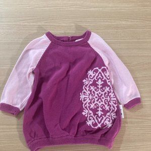 Dwell Studio for Target Pink and Purple Sweater 6 Months Floral Long Sleeve GUC